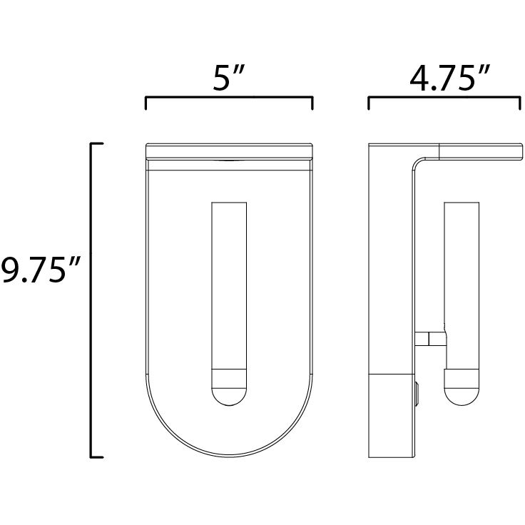 Beacon LED 5 inch Gray and Black ADA Wall Sconce Wall Light in Gray and White