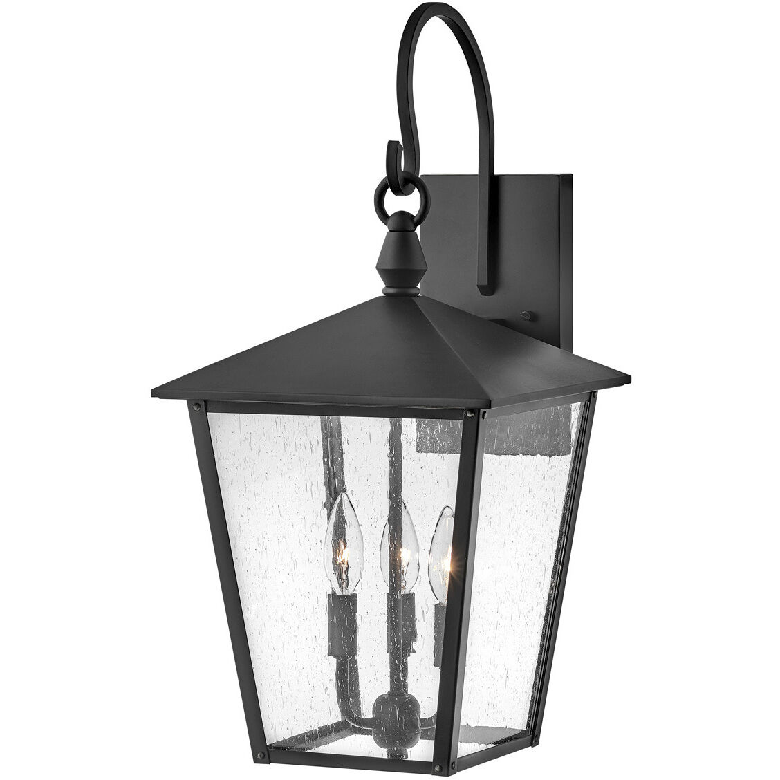 Heritage Huntersfield Outdoor Wall Mount Lantern in Black