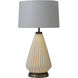Concord 30 inch 100.00 watt Walnut and White with Weathered Brass Table Lamp Portable Light