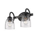 Parrish 2 Light 14 inch Matte Black Bath Vanity Wall Light