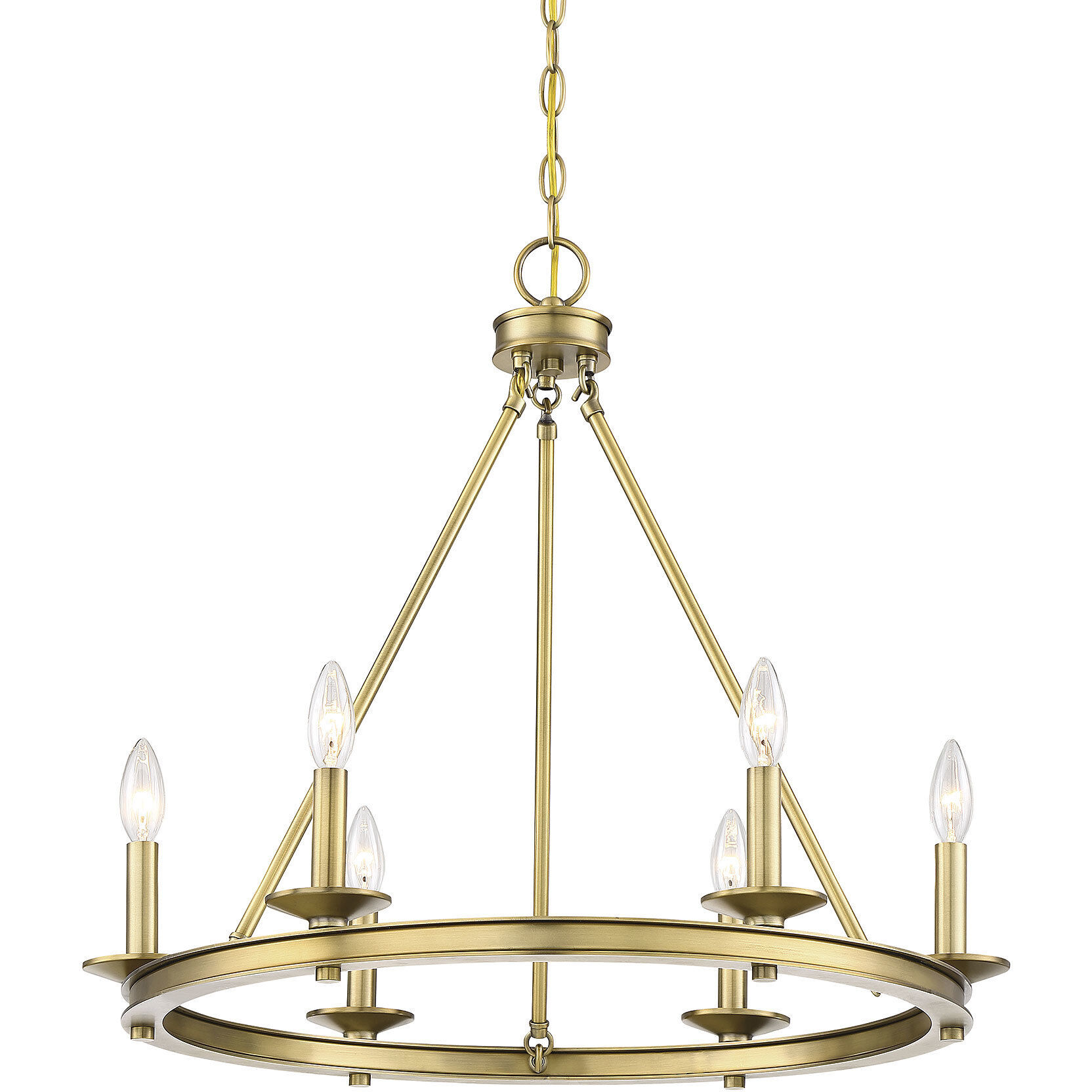 Middleton 6 Light 25 inch Warm Brass Chandelier Ceiling Light, Essentials