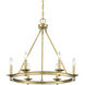 Middleton 6 Light 25 inch Warm Brass Chandelier Ceiling Light, Essentials