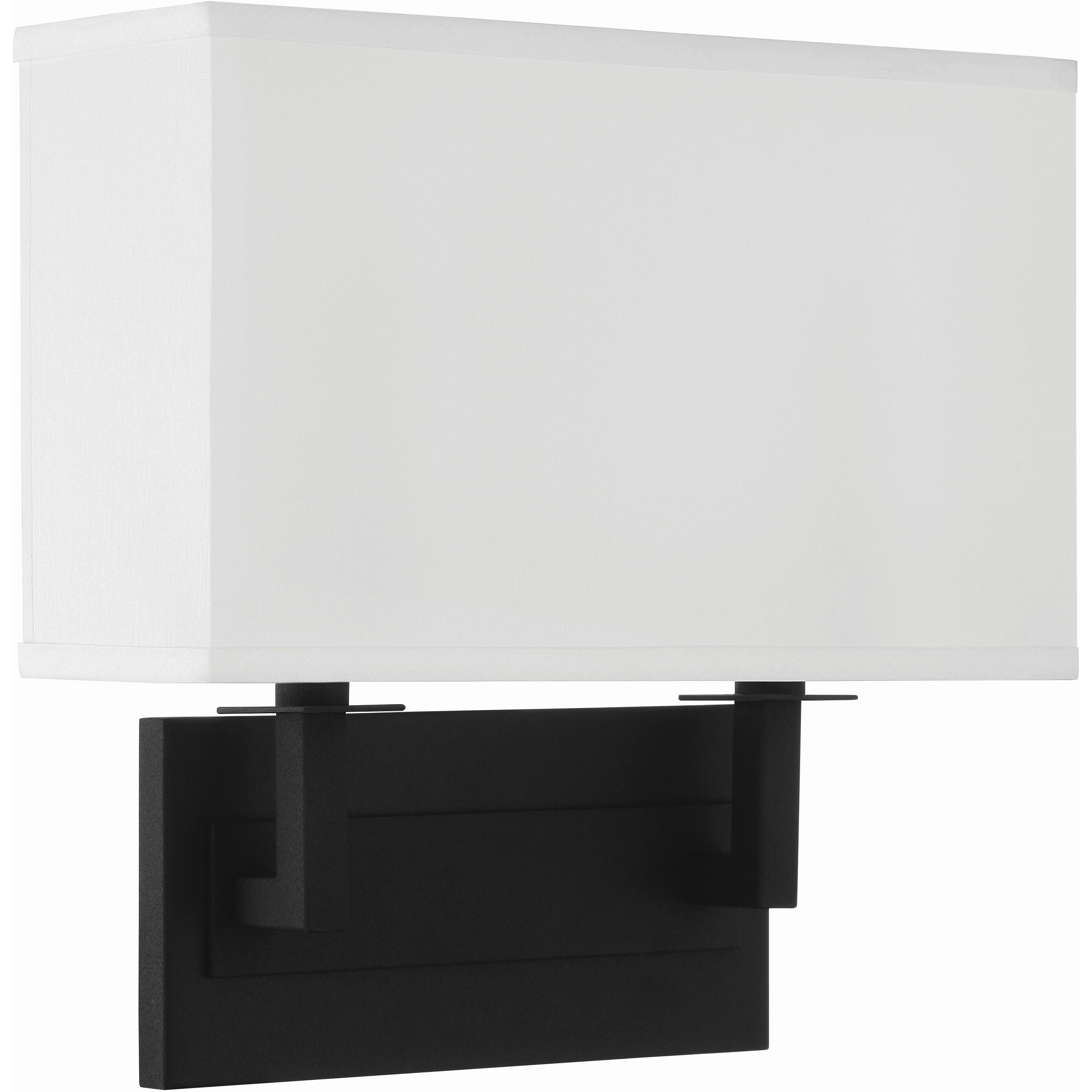 Durham Bath Wall Light in Black Forged