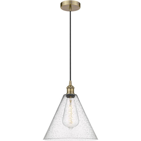 Berkshire 1 Light 12 inch Antique Brass Mini Pendant Ceiling Light
