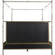 Reese Cerused Forest Black and Dark Antique Brass King Bed