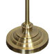 Kayla 60 inch 150.00 watt Golden Antique Brass Floor Lamp Portable Light, Crystal