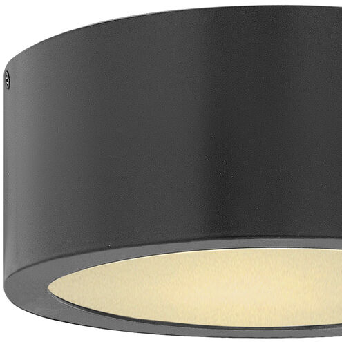Luna LED 8 inch Satin Black Outdoor Flush Mount