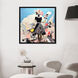 Fashionable Impression Black and Blue and Multi and Pink Canvas