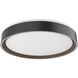 Essex LED 15.75 inch Black/Walnut Flush Mount Ceiling Light in Black and Walnut