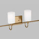 Oak Moore 4 Light 33.88 inch Satin Brass Bath Vanity Wall Light