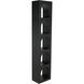 Aqueduct Matte Black Bookcase, C