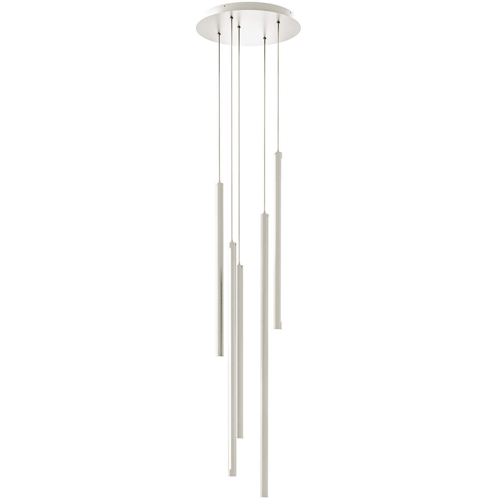 Linea LED 2 inch White Pendant Ceiling Light, Cylinder Cluster