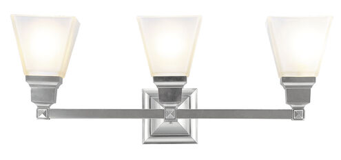 Mission 3 Light 25 inch Brushed Nickel Bath Vanity Wall Light
