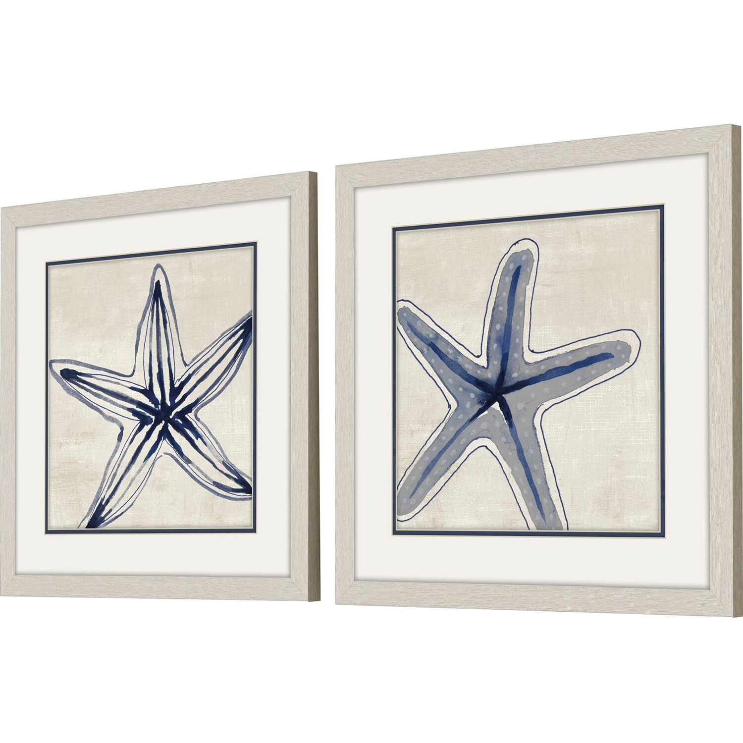 Shades of Starfish Blue and Neutral Framed Art, Propac