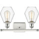 Ballston Cindyrella 2 Light 16 inch White and Polished Chrome Bath Vanity Light Wall Light in Incandescent, Clear Glass
