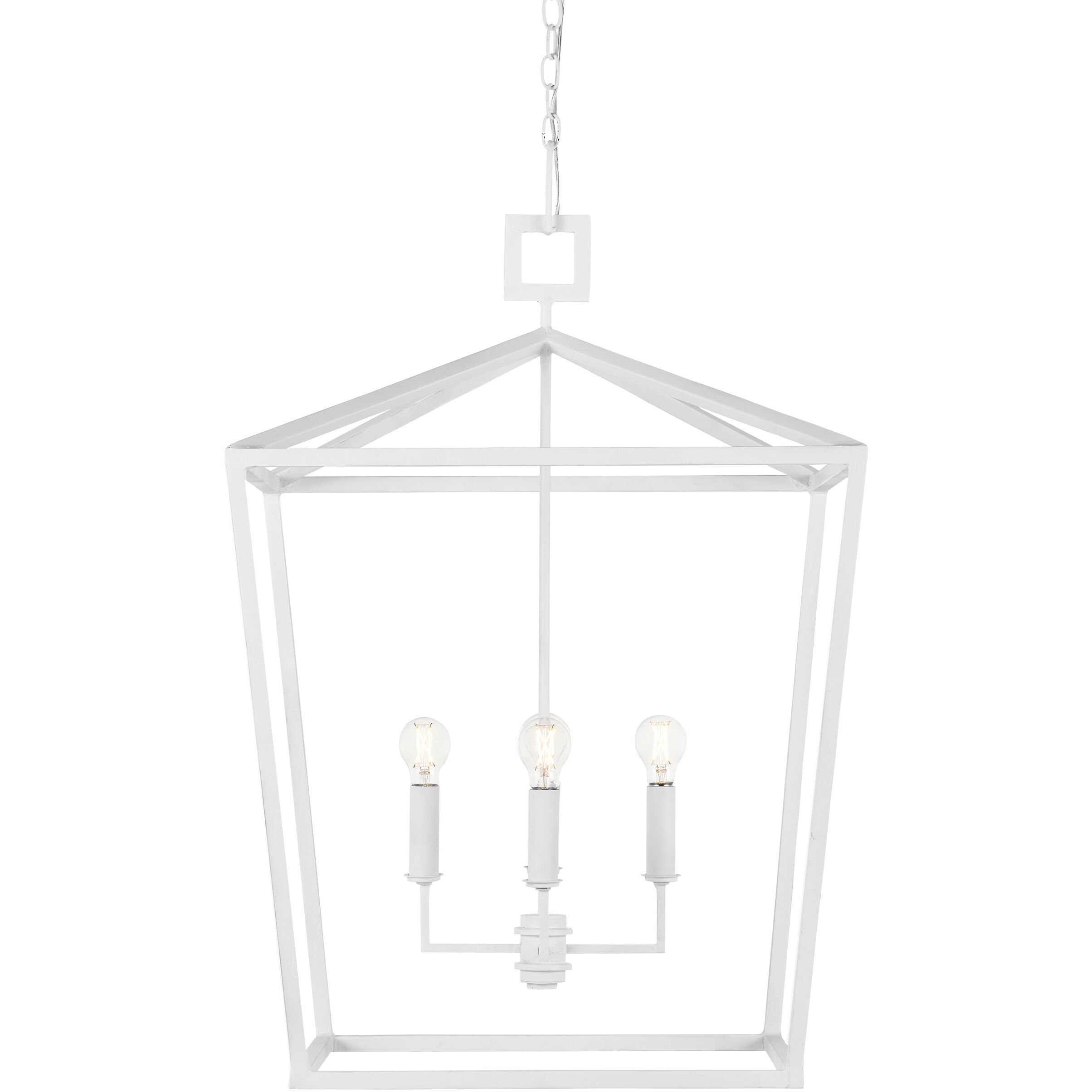 Denison 5 Light 32 inch Gesso White Chandelier Ceiling Light