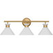 Drew & Jonathan Belcarra 3 Light 27 inch Satin Brass Wall Bath Fixture Wall Light