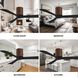 Atlas Irene-3H 42 inch Walnut with Matte Black Blades Ceiling Mount Paddle Fan, Flush Mounted