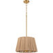 Anton 3 Light 16 inch Brushed Brass Pendant Ceiling Light