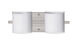 Pogo 2 Light 15 inch Satin Nickel Vanity Lighting Wall Light in Halogen, White/Inner Silver Foil Glass