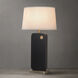 Laurel 30 inch 23 watt Ebony and Weathered Brass Table Lamp Portable Light