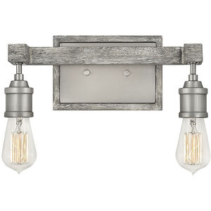 Denton LED 14 inch Pewter with Driftwood Gray Vanity Light Wall Light