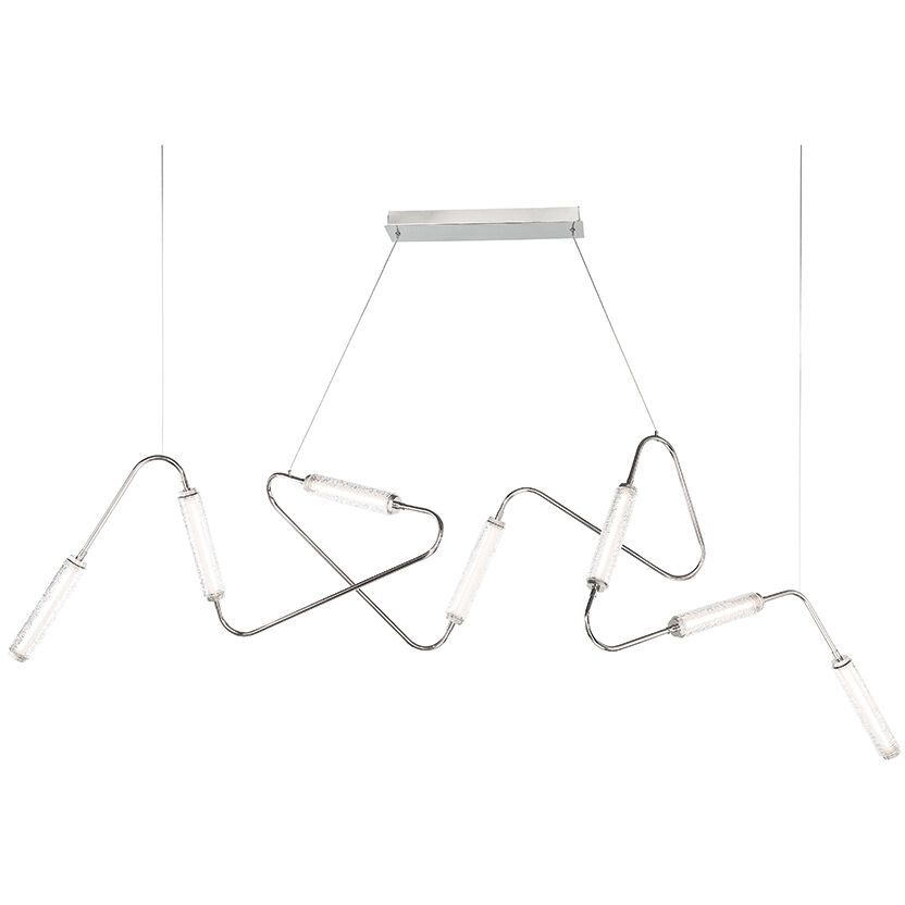 Firefly LED 65 inch Polished Nickel Chandelier Ceiling Light