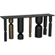 Figaro 71 X 17 inch Matte Black with Aged Brass Console