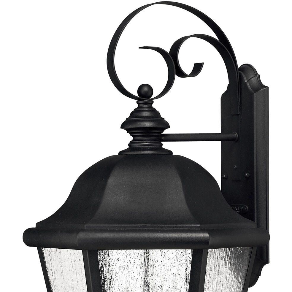 Estate Series Edgewater Outdoor Wall Mount Lantern in Black, Non-LED, Large