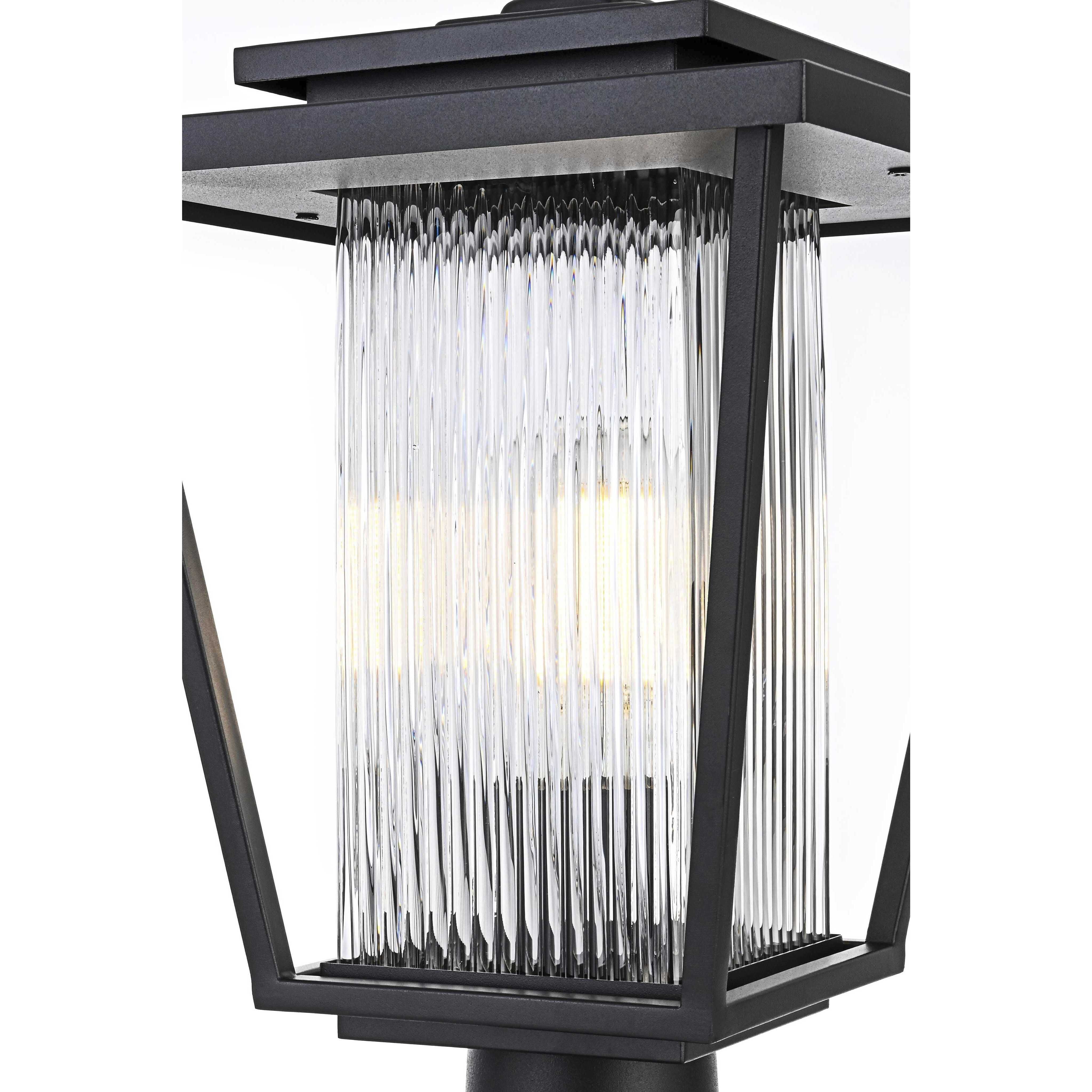 York 1 Light 17.5 inch Black Outdoor Post Light
