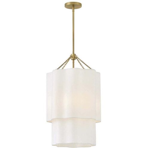 Gwen 4 Light 16 inch Lacquered Brass Pendant Ceiling Light