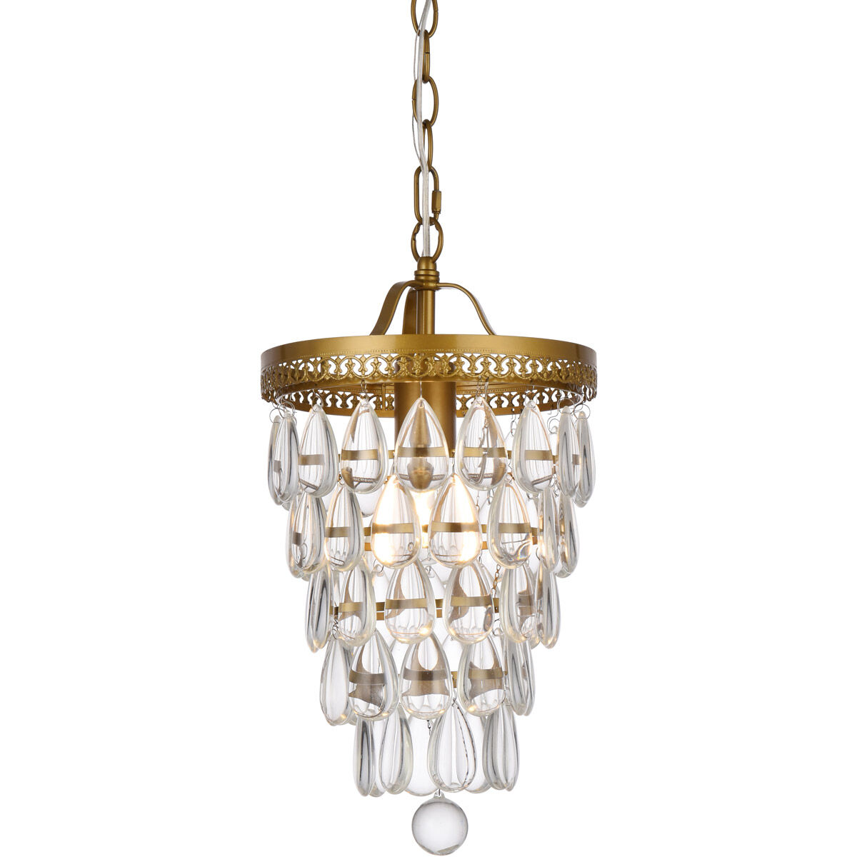 Reese 1 Light 9 inch Brass Pendant Ceiling Light