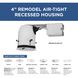 4in Recessed Housing PAR20 Unfinished Recessed Can in Non-IC Rated, Remodel
