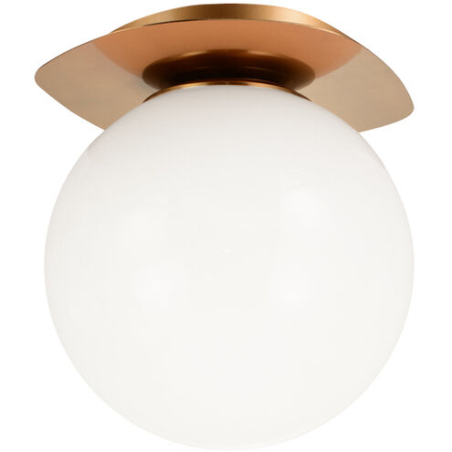 Razz 1 Light 7.13 inch Aged Gold Brass Flush Mount Ceiling Light