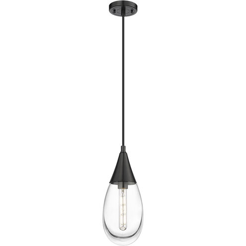 Malone 1 Light 6 inch Matte Black Pendant Ceiling Light in Clear Glass