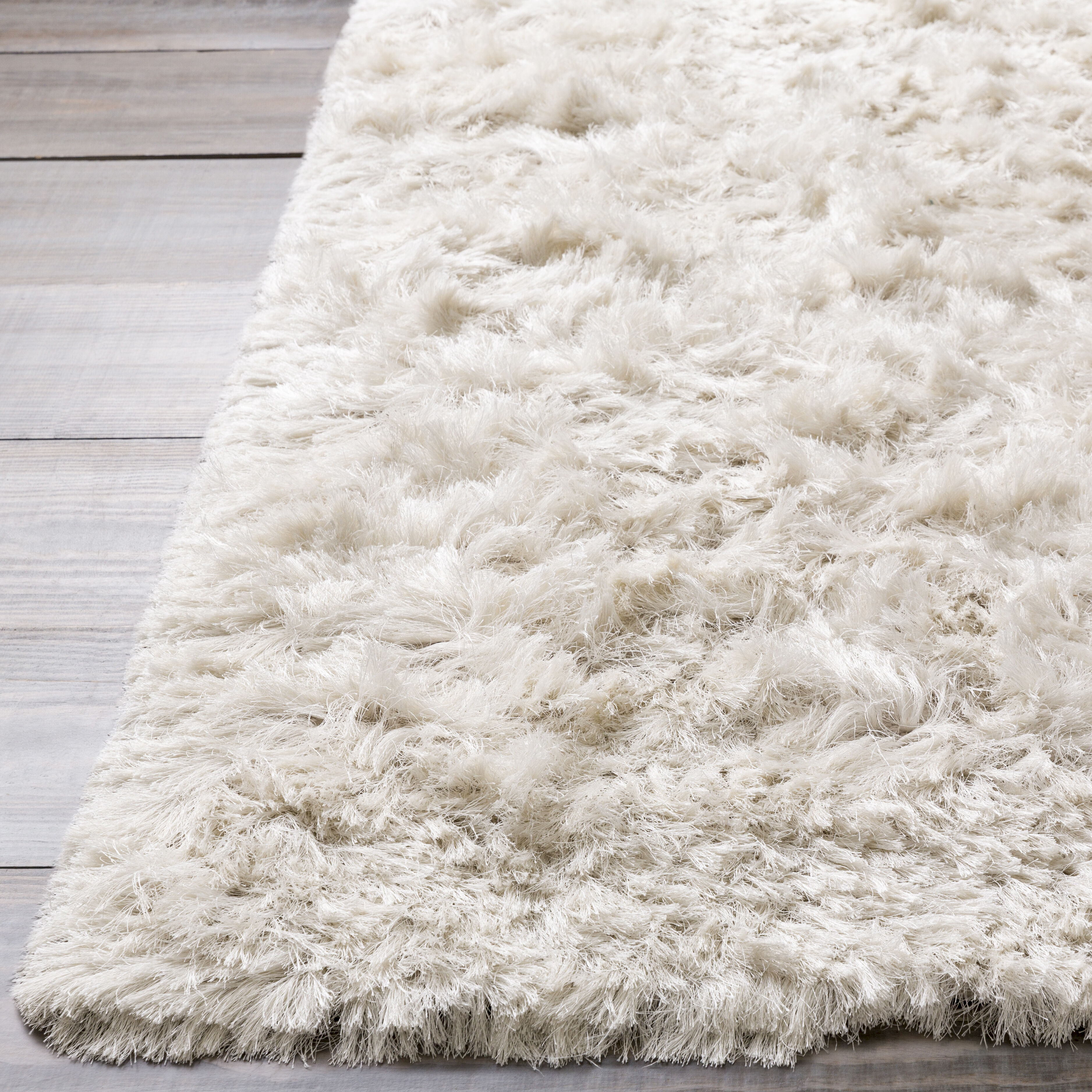 Whisper 108 X 72 inch Cream Handmade Rug in 6 x 9, Rectangle