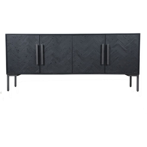 Fishbone 77 X 16 inch Black Sideboard