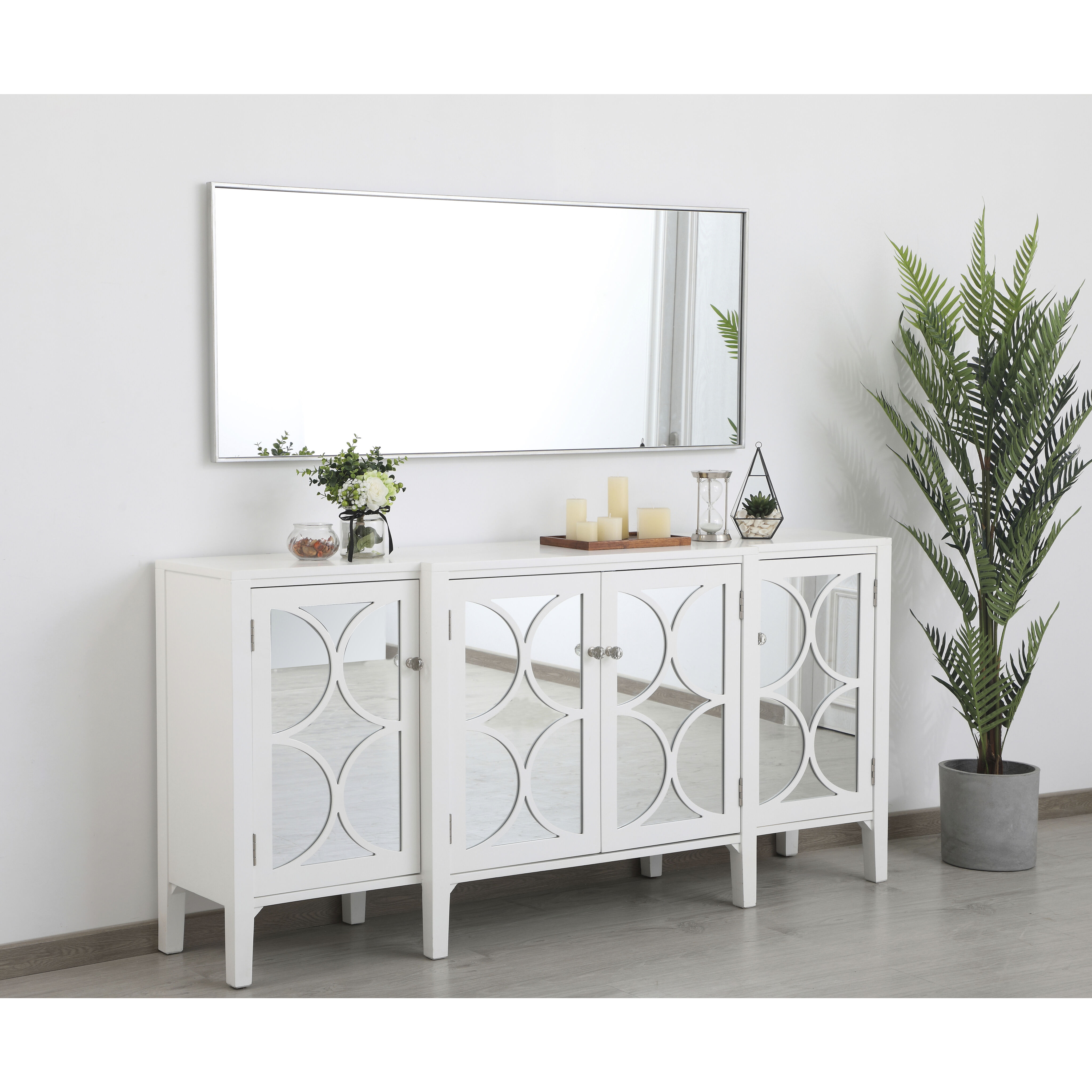 Monet 60 X 24 inch Silver Wall Mirror