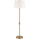 Roseden Court 62 inch 150 watt Clear with Aged Brass Floor Lamp Portable Light