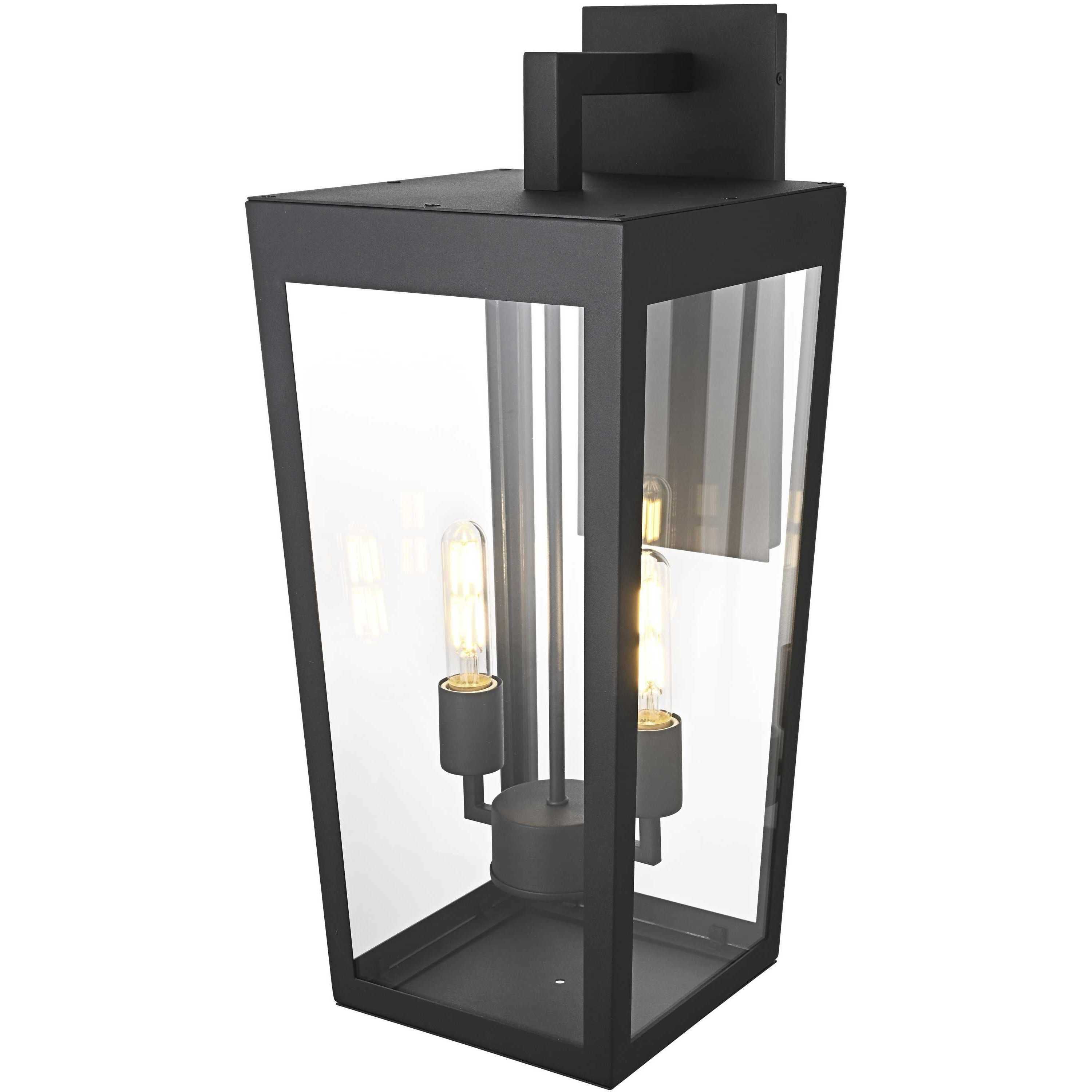 William 2 Light 24 inch Black Outdoor Wall Sconce