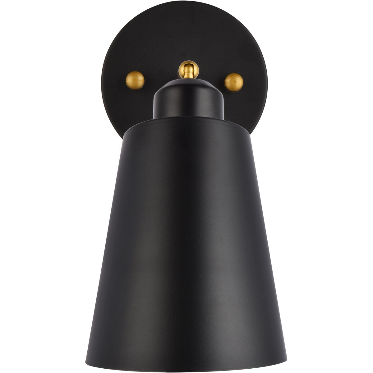 Halycon 1 Light 9 inch Black and Brass Bath Sconce Wall Light
