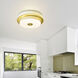 Valdivia 5 Light 22 inch Satin Gold Flush Mount Ceiling Light