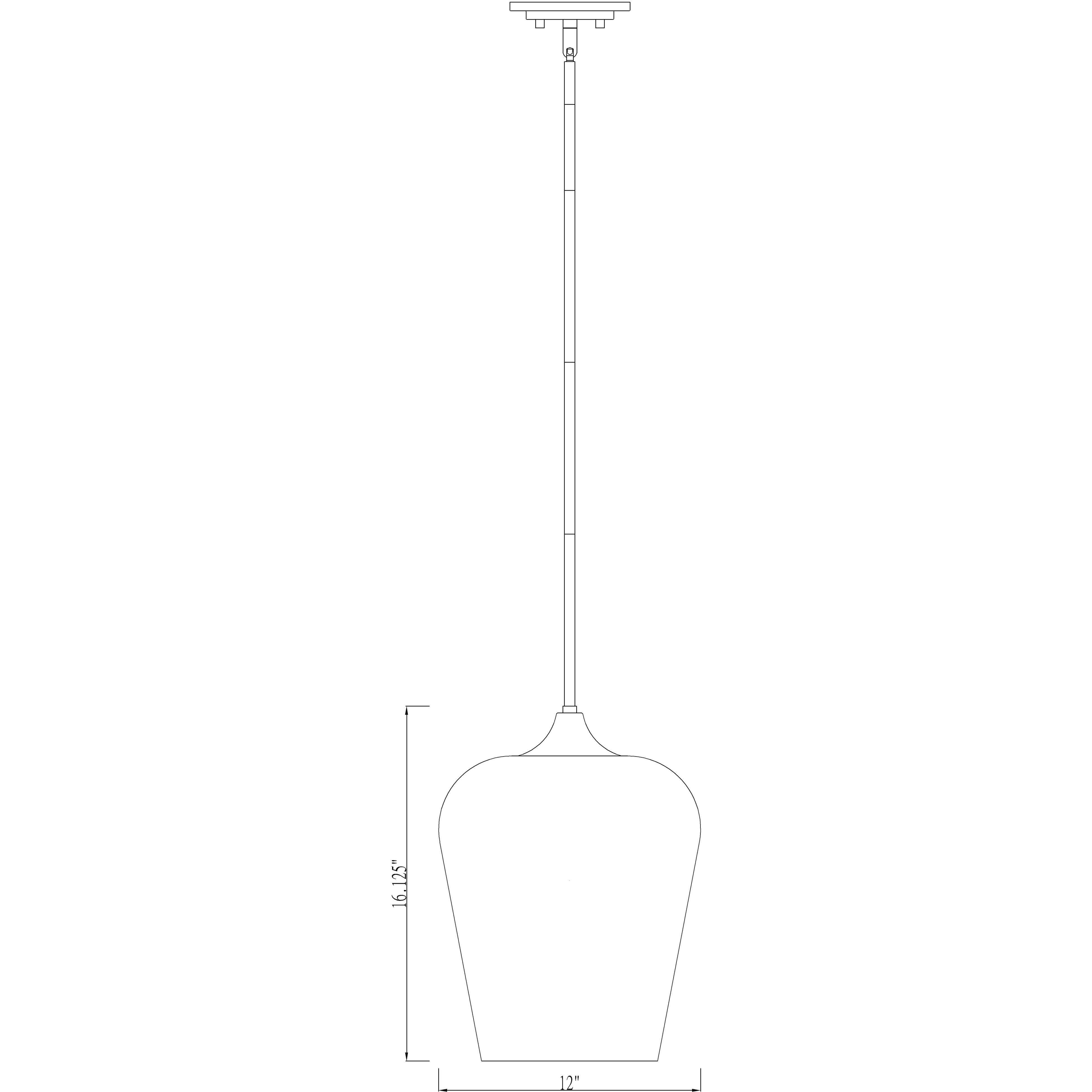 Joliet 1 Light 12 inch Matte Black Pendant Ceiling Light