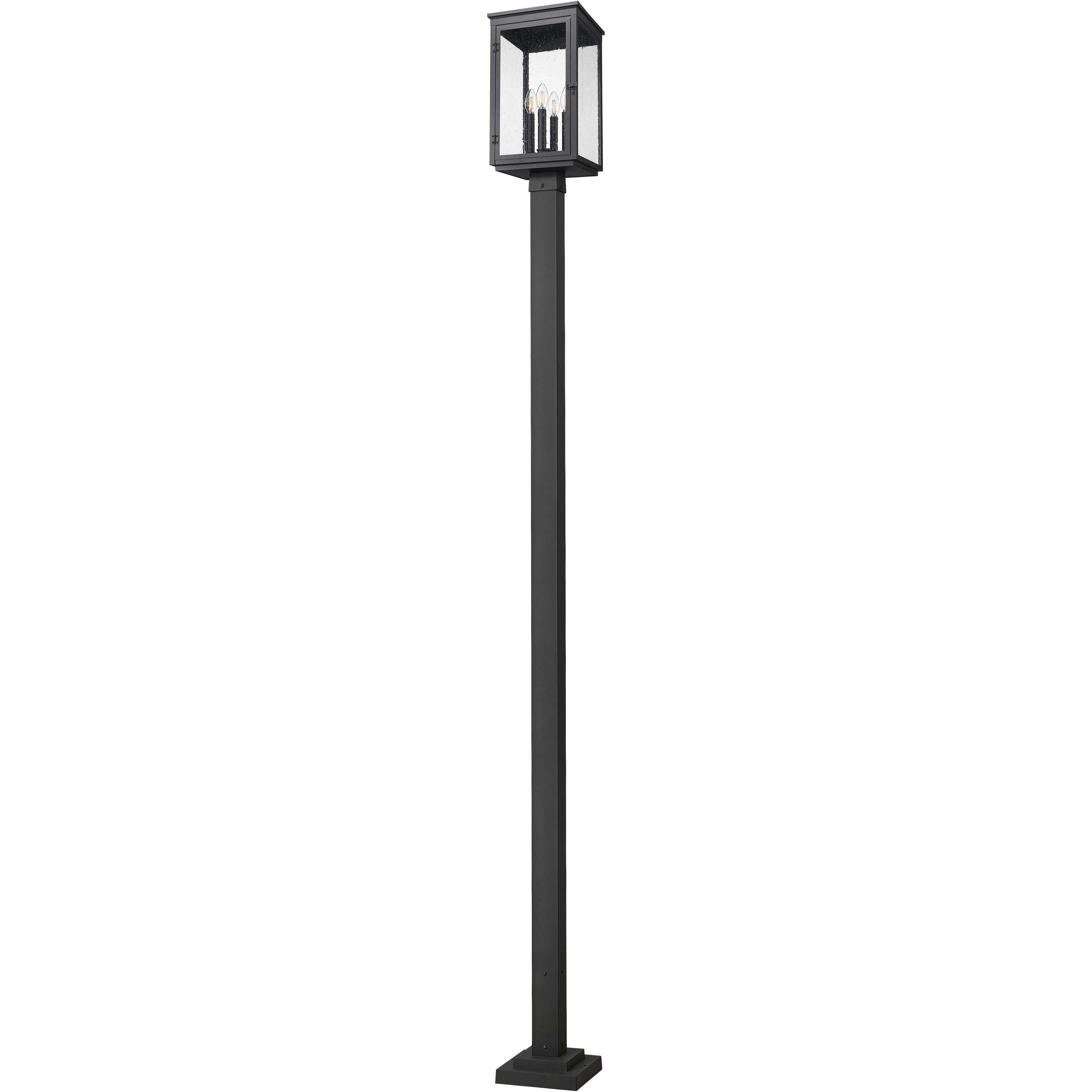 Hartwell 4 Light 115.25 inch Sand Black Outdoor Post Mounted Fixture