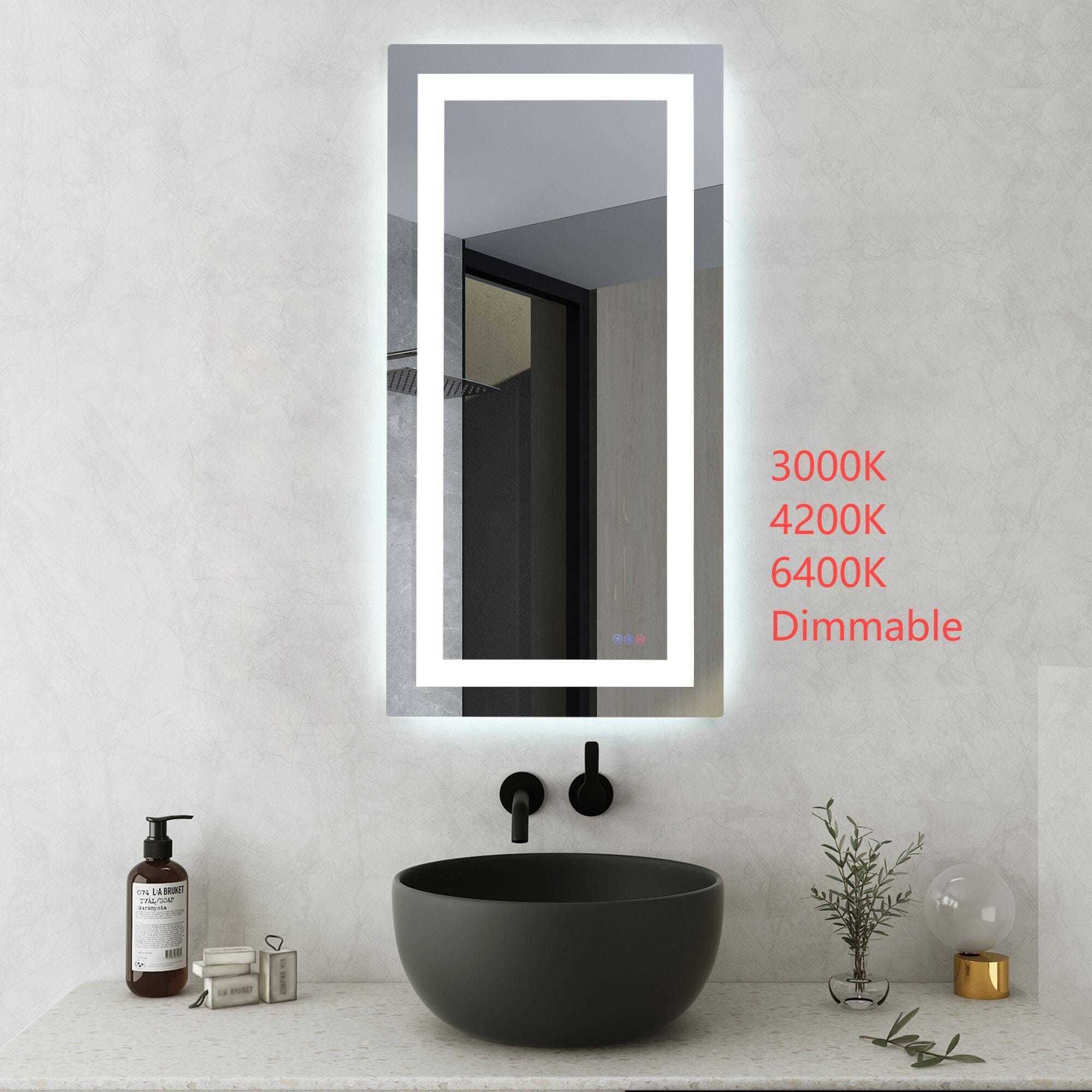 Riven 72 X 30 inch White LED Mirror