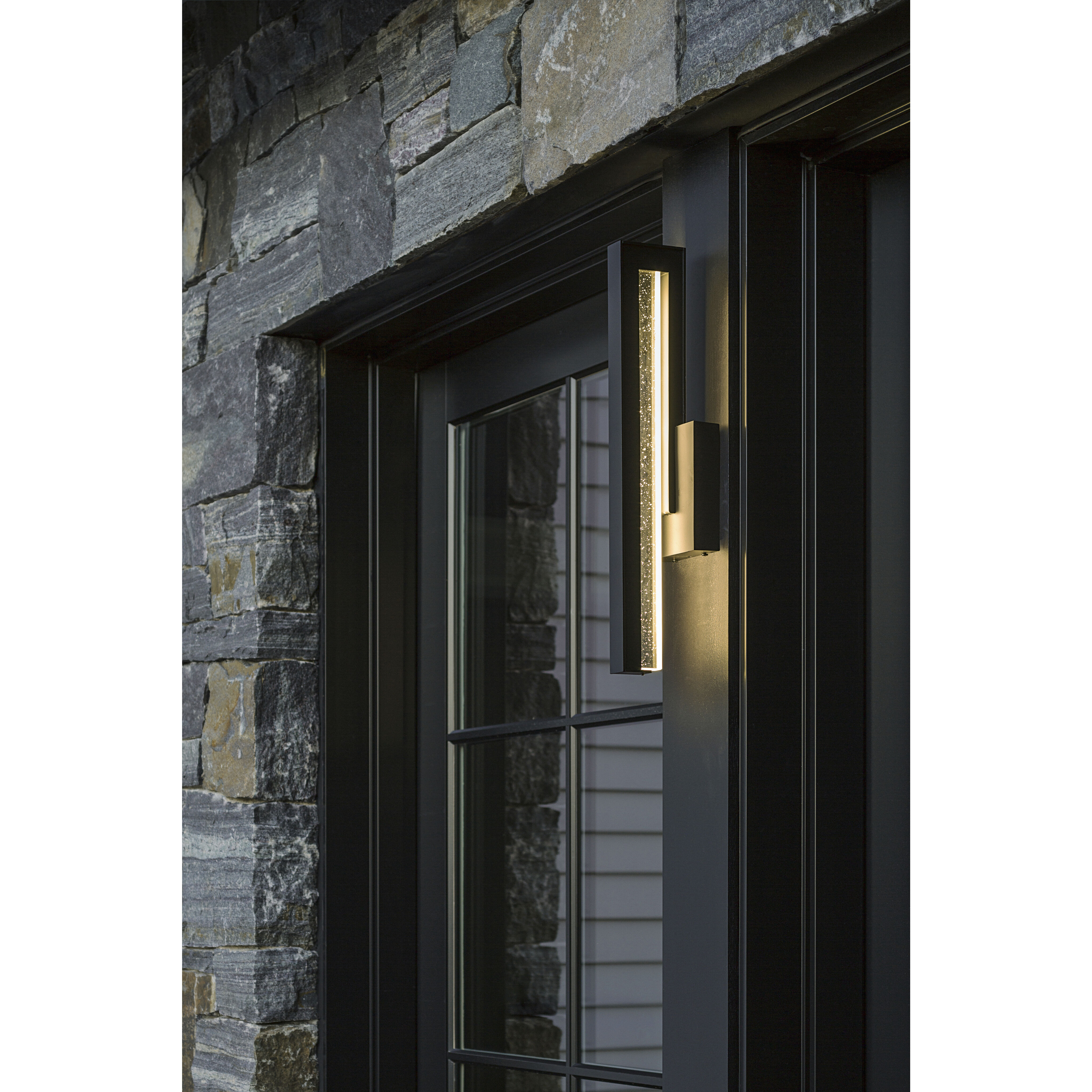 Edge LED 20.3 inch Coastal Black Outdoor Sconce, Medium