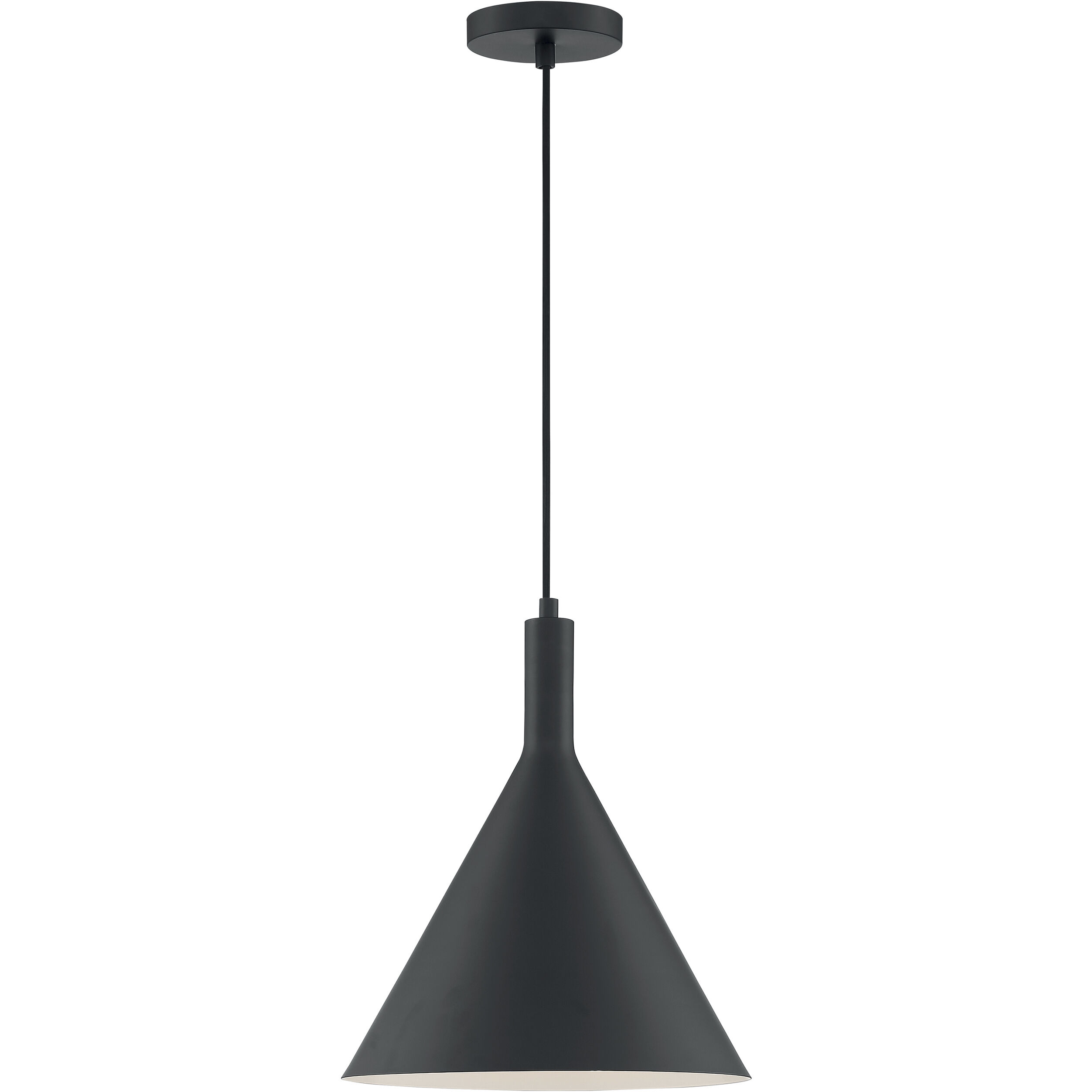 Lightcap 1 Light 12 inch Matte Black Pendant Ceiling Light