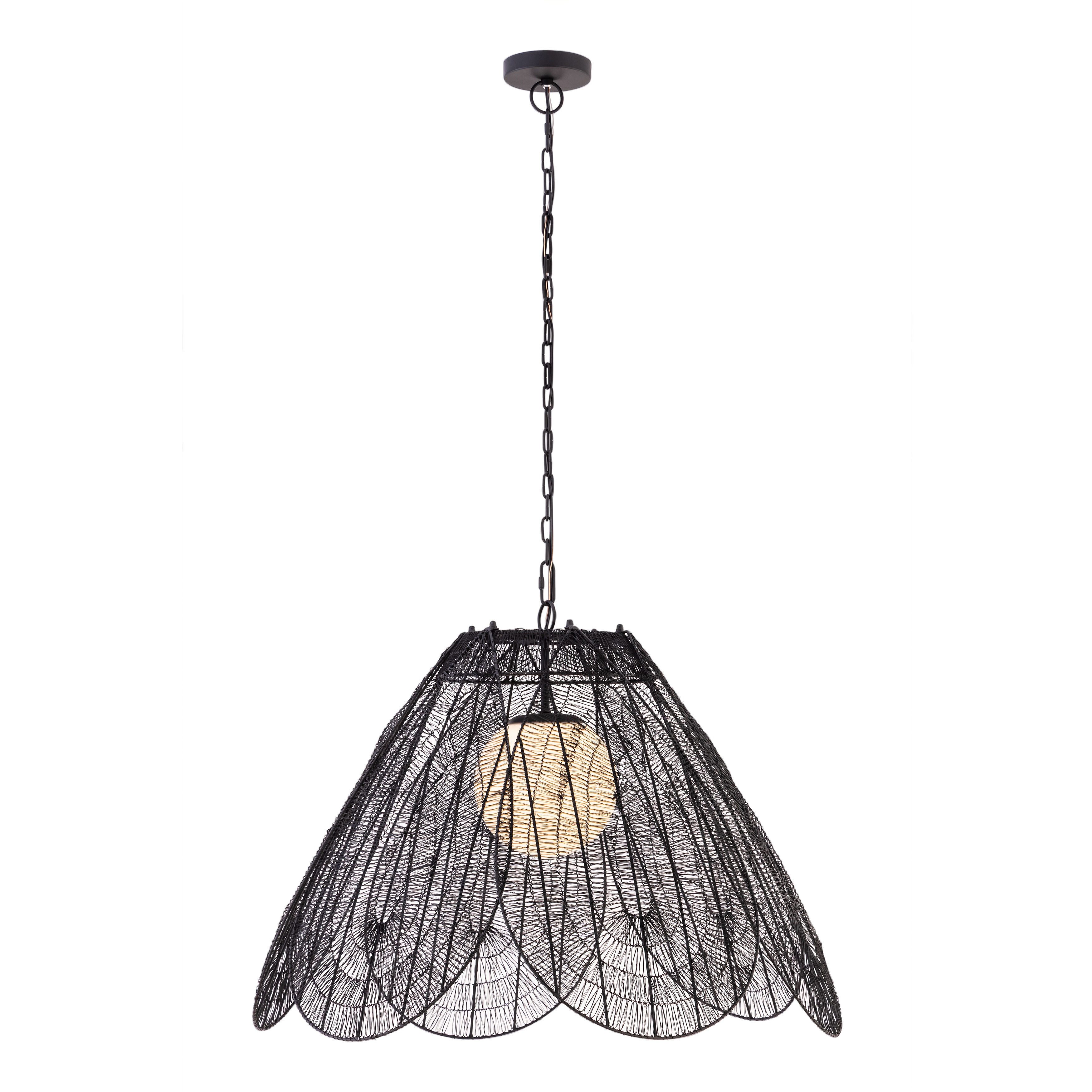 Sylari 1 Light 30 inch Dark Matte Black Pendant Ceiling Light