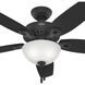 Builder 52 inch Matte Black with Matte Black/Greyed Walnut Blades Ceiling Fan