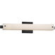 Fusion 23 inch Matte Black Vanity Light Wall Light in Opal Fusion